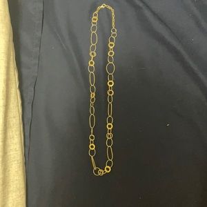 Gold long necklace